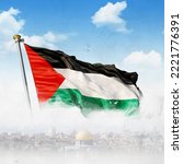 Palestinian flag on palestine...