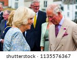 Small photo of Editorial: Members of the Public and British Roayalty. HRH Prince Charles & Camilla Duchess of Cambridge, Fowey, Cornwall, 16/07/2018. TRH's are greeted by a thronging crowd in Cornwalls Fowey.