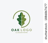 Emblem Of Oak Leaf Logo Vector...