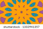 kaleidoscope design pattern | Shutterstock . vector #1332941357