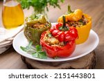 Stuffed peppers  halves of...
