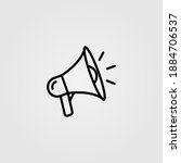 megaphone  bullhorn line icon ... | Shutterstock . vector #1884706537