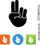 Hand With 2 Fingers Up Icon