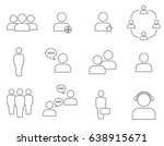 people line icons | Shutterstock .eps vector #638915671