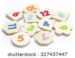color shaped numbers on white... | Shutterstock . vector #327437447