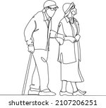 Elderly Couple In Continuous...