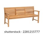 A wooden bench isolated on a A wooden bench isolated on a white background background