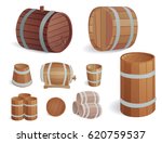wooden barrel vintage old style ... | Shutterstock .eps vector #620759537