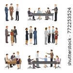business people vector team or... | Shutterstock .eps vector #772253524