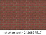 Small photo of Brick wall with grout. Red breck with cement grouting wall.