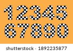 checkered numbers vector and... | Shutterstock .eps vector #1892235877