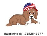 patriotic patriotic beagle dog... | Shutterstock .eps vector #2152549377