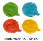 colorful plasticine talk bubble ... | Shutterstock . vector #278434127