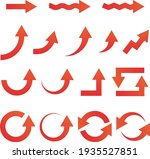 Assorted Red Arrow Icons Vector ...