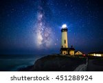 Starry Night And Milky Way At...