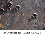 A metal rusty plate of the...