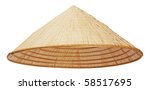 Asian Conical Hat Isolated On...