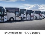 Tourist buses on parking  