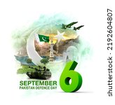 6 September Poster, Defence day of Pakistan, 3D illustration.