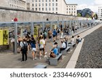 Small photo of Berlin Germany July 16, 2023: The Topography of Terror is an open-air and indoor museum of history. Documentation and reappraisal of terror in National Socialist Germany.