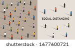social distancing prevention... | Shutterstock .eps vector #1677600721