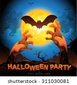 halloween party vector concept... | Shutterstock .eps vector #311030081