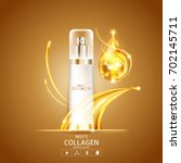 collagen serum and vitamin... | Shutterstock .eps vector #702145711