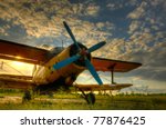 Hdr Foto Of An Old Airplane On...