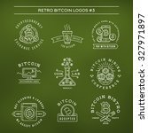bitcoin logo templates set.... | Shutterstock .eps vector #327971897