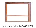 wooden frame of a showcase... | Shutterstock . vector #1606499671