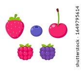 simple cartoon berries drawing  ... | Shutterstock .eps vector #1649795614