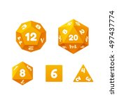 Vector Icon Set Of Dice For...