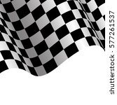 checkered flag white background ... | Shutterstock .eps vector #577261537