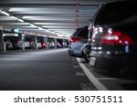 Underground parking/garage (shallow DOF; color toned image)