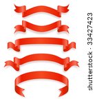red ribbons | Shutterstock .eps vector #33427423