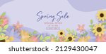 flat design spring sale... | Shutterstock .eps vector #2129430047