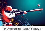 baseball player. baseball cap.... | Shutterstock .eps vector #2064548027