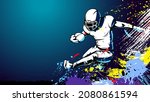american football player.... | Shutterstock .eps vector #2080861594