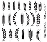Wheat Ears Icons And Logo Set....