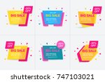 weekend sale banner  special... | Shutterstock .eps vector #747103021