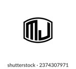 mj logo design vector template