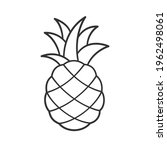 Pineapple Cartoon Outline Clip...