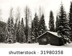 peaceful black and white scenic ... | Shutterstock . vector #31980358