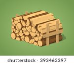 Firewood Stacked In Piles...
