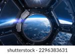 Cupola porthole on space...