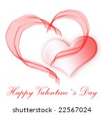 a pair of symbolic pink hearts... | Shutterstock . vector #22567024