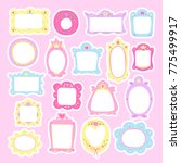 cute colorful frames set.... | Shutterstock .eps vector #775499917