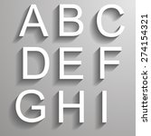 bevel english font with shadow | Shutterstock .eps vector #274154321