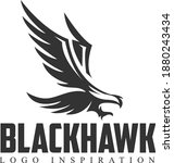 Black Hawk Bird Logo Concept...