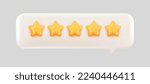 3d bubble rating five stars for ...